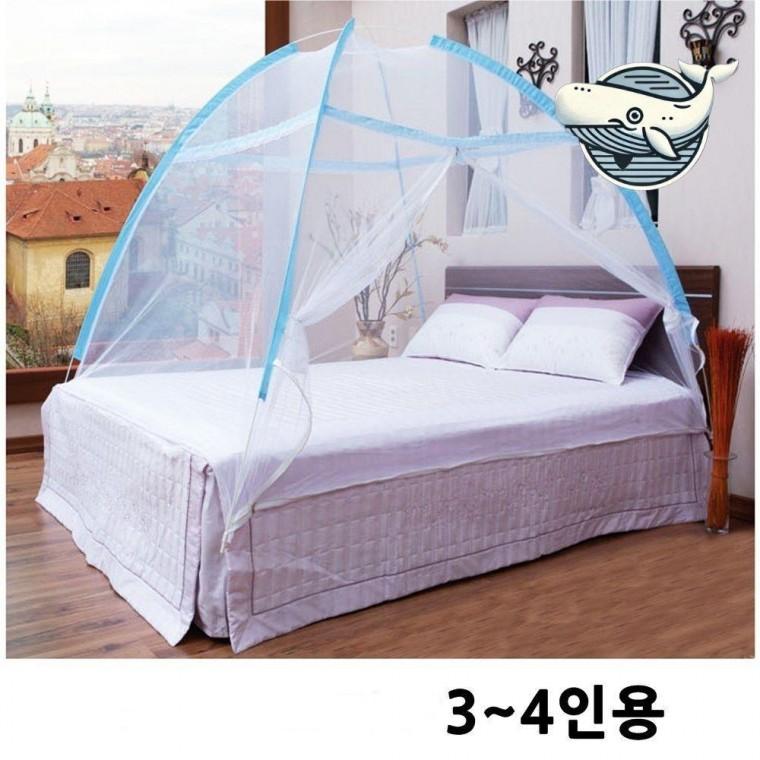 가족용 원터치 모기장 침대 여름 캠핑 방충망