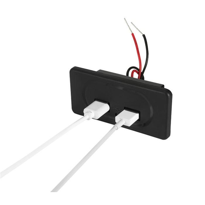 카라반 캠핑카 매립형 듀얼 USB 충전 포트 4.8A DIY