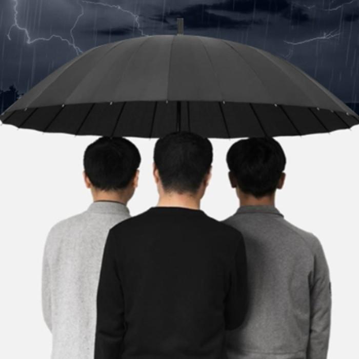 튼튼한 대형 고급2-3인용 24개살대 장우산 파우치포함