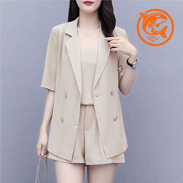 여성 여름 멋스러운 반바지 슬랙스 정장 데일리 캐주얼 스타일