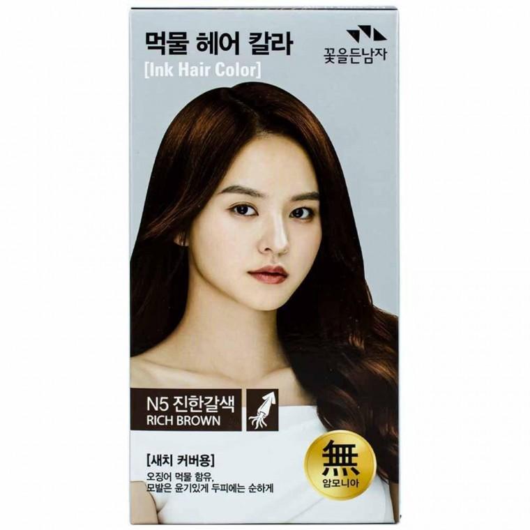 꽃을든남자 먹물헤어칼라크림 N5 진한갈색