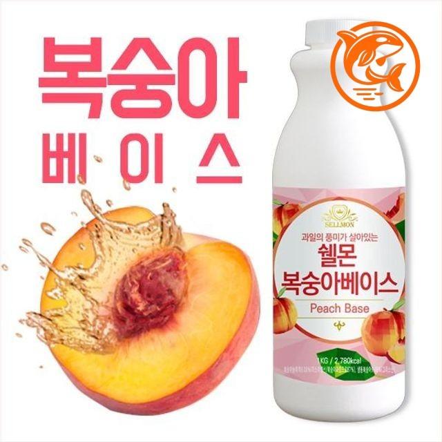 프레시 복숭아 과일 시럽 1kg 자연 농축액 달콤한 맛 아이스크림 토핑