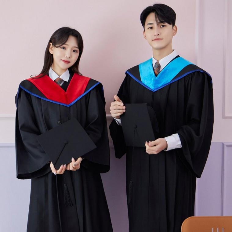 학사후드 남여공용 졸업의상 졸업가운 학위복 대여 가운 식 졸업 복 모