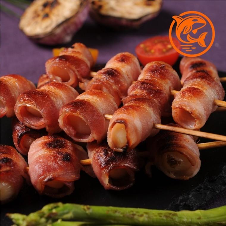 바삭한 베이컨 마늘 꼬치 스낵 250g 풍미 넘치는 간식 겸 안주