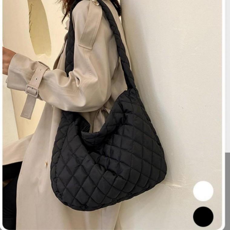 패딩 누빔 숄더백 여자 데일리 캐주얼 크로스 가방 여성 캐주얼 패딩