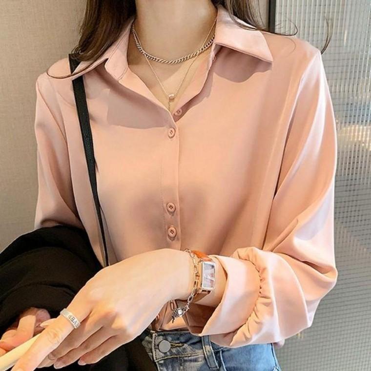 블 여성 심플 하객룩 오피스룩 베이직 봄 셔츠 데이트