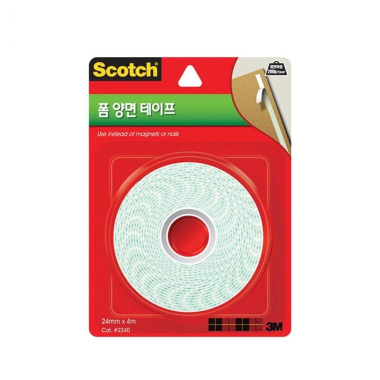 양면테이프(24mmx4m) 스카치 다용도 폼 부착 2240 3M