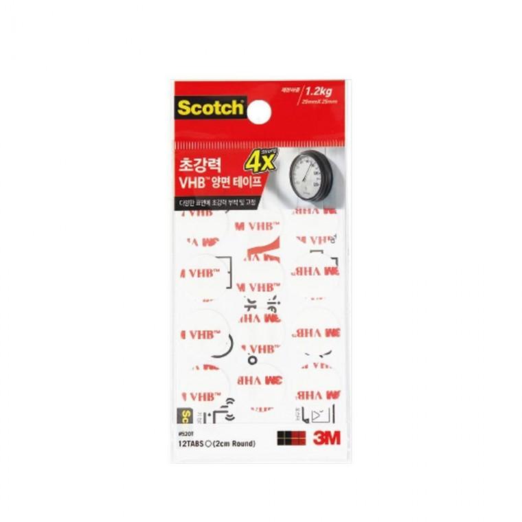 스카치 원형 VHB 양면테이프 520T (2cm) 3M 초강력