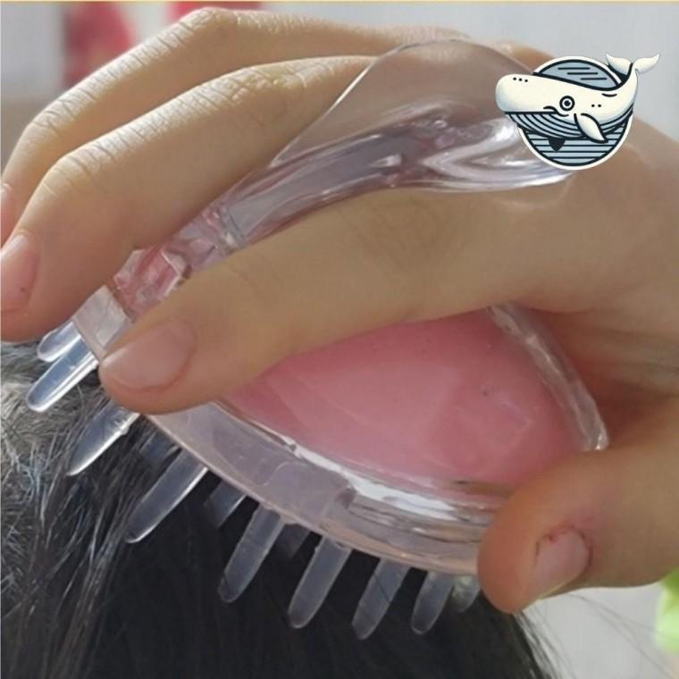 두피 마사지 브러시 샴푸솔 실리콘 헤어 브러시