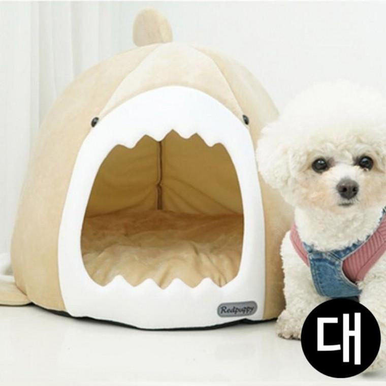 (베이지) 하우스 똥강아지 쿠션 강아지집 레드 개집 (