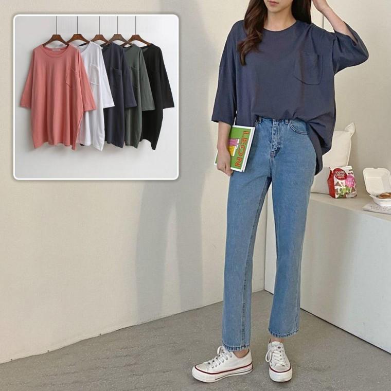 여성 박스 포켓 데일리 7부티 312C505S 504 빅사이즈