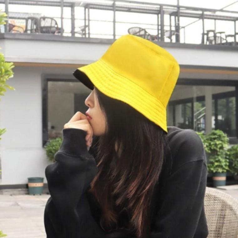 남녀공용 무지 벙거지 자외선차단 양면 버킷햇 모자
