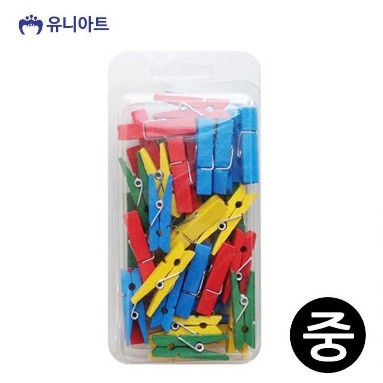3000 나무집게 칼라 통 중