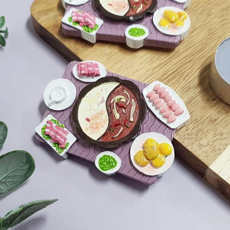 마그네틱 냉장고자석 모형 훠궈 마그넷 현관문자 음식