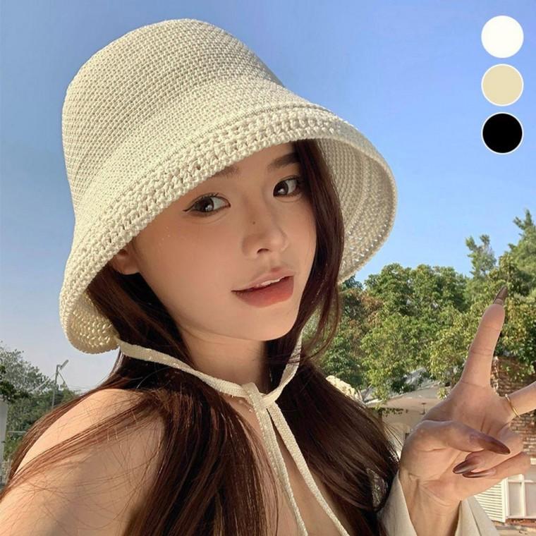 비치캡 니트짜임 여름모자 왕골모자 보넷햇 버킷햇 스트랩 소공녀모자