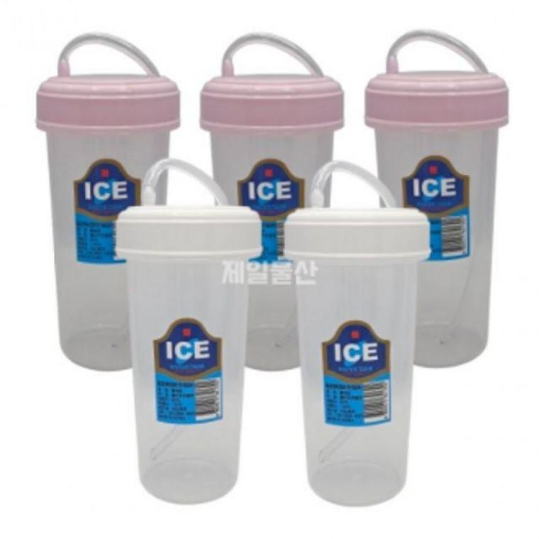 빨대컵 플라스틱 300ml 편리한 다회용 5개