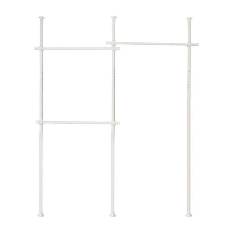기둥 행거 옷걸이 드레스룸 3단 화이트 280cm 행거