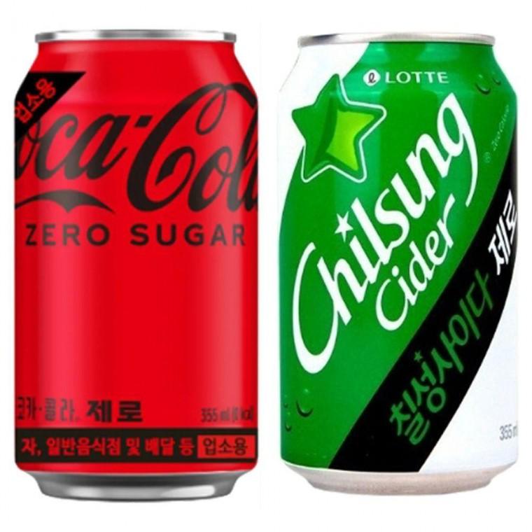 코카콜라제로 355ml24캔+칠성사이다제로 355ml24캔