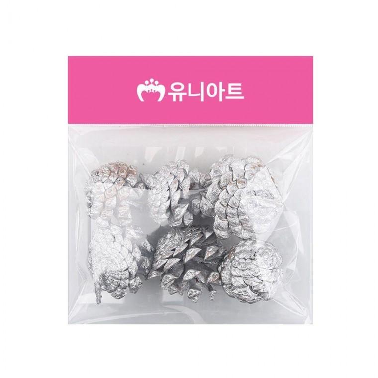 은색 2000 솔방울 6개입