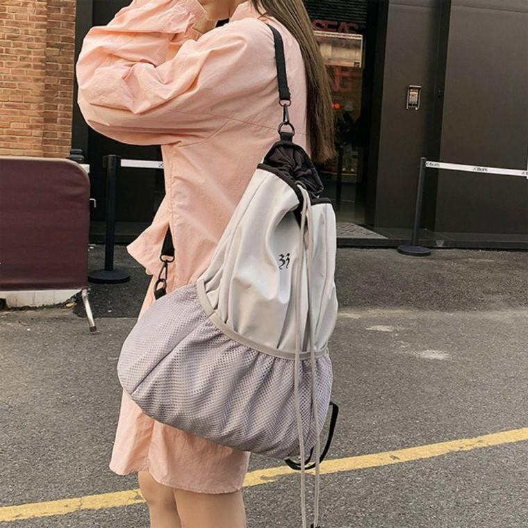 여성백팩 나일론 캐주얼 백팩 남여공용 남자대학생백팩 복조리스타일 스포티