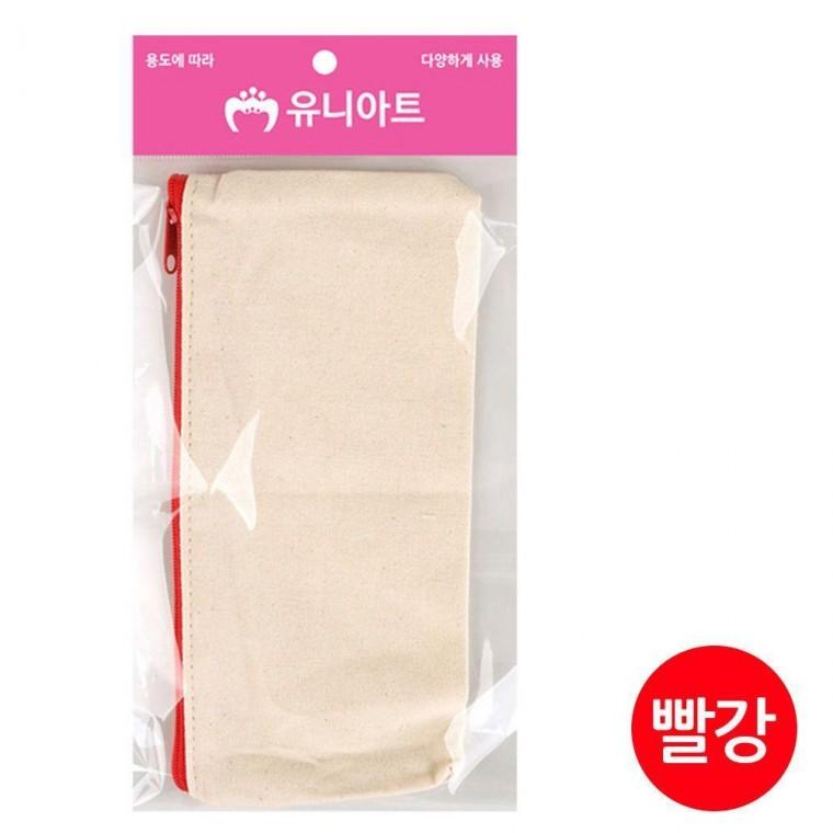 빨강 천 필통 2500 꾸미기