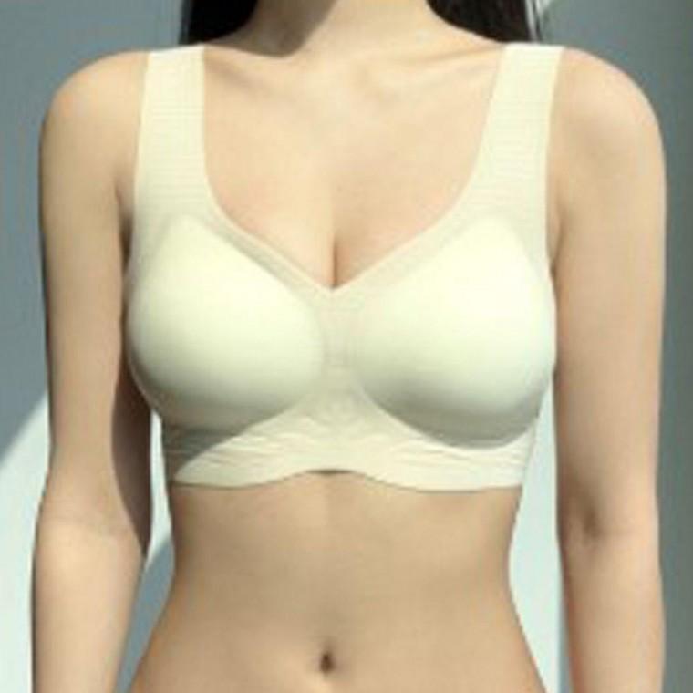 브라탑 볼륩 언더 얇은 일체형 브라 패드 탑 착