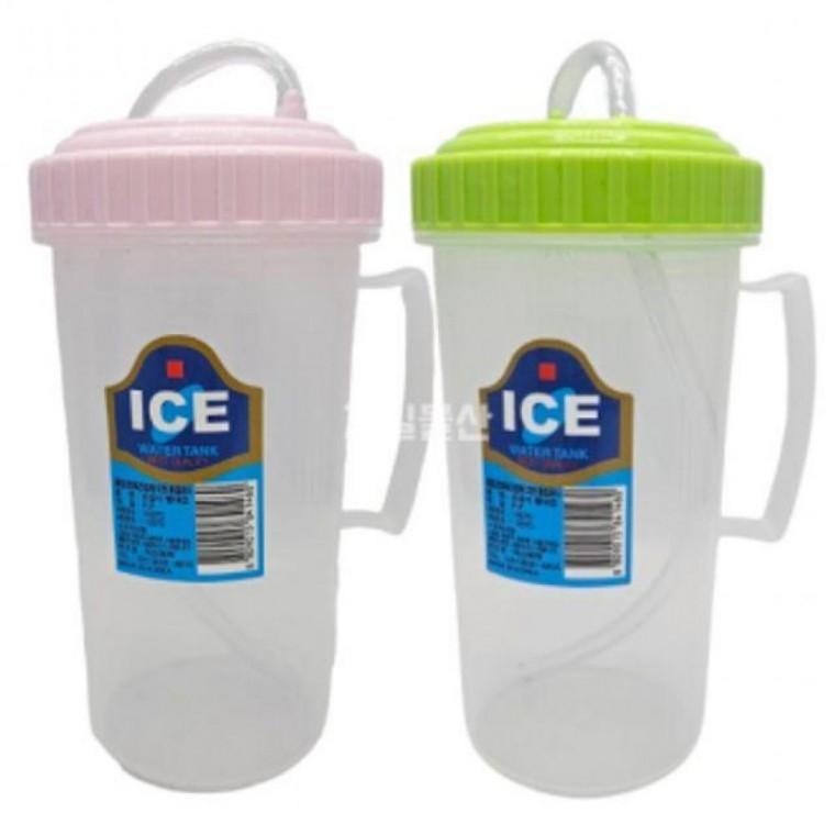 500ml 손잡이 2개 빨대컵 플라스틱 뚜껑형