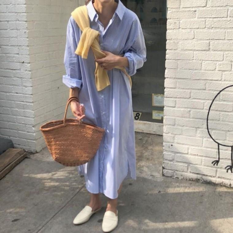 편안한 여자 원피스 캐주얼 데일리 스 커버 체형 집앞