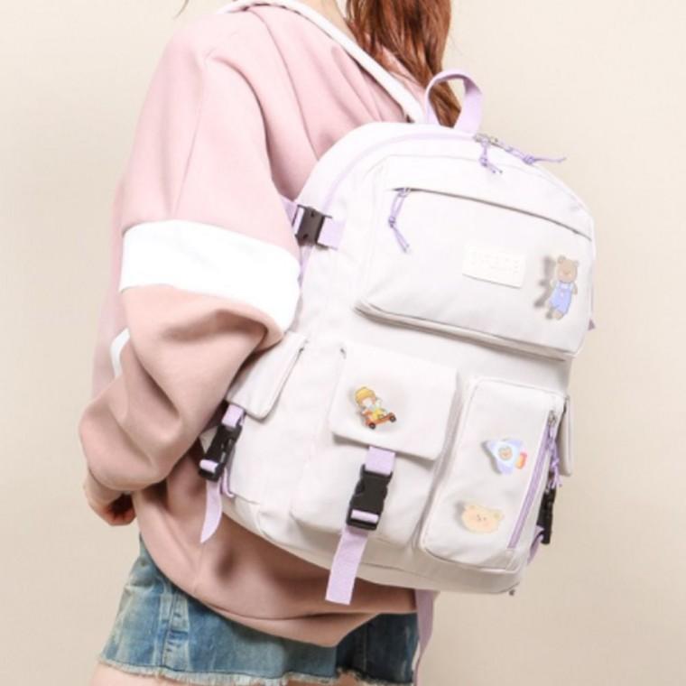 캐주얼백 대학생 책 20대 여자 10대 캐주얼 여자백팩 여행 남자백팩