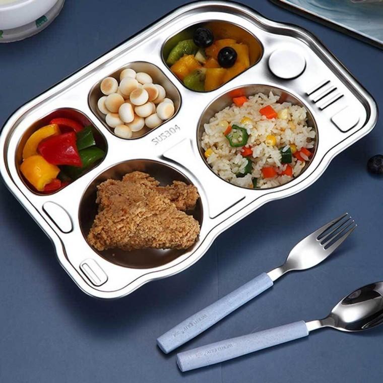 아기그릇 유아식판 스테인리스 유아그릇 유치원식판
