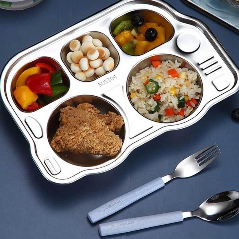 유아스텐식판 스테인리스 유아식판 아기그릇