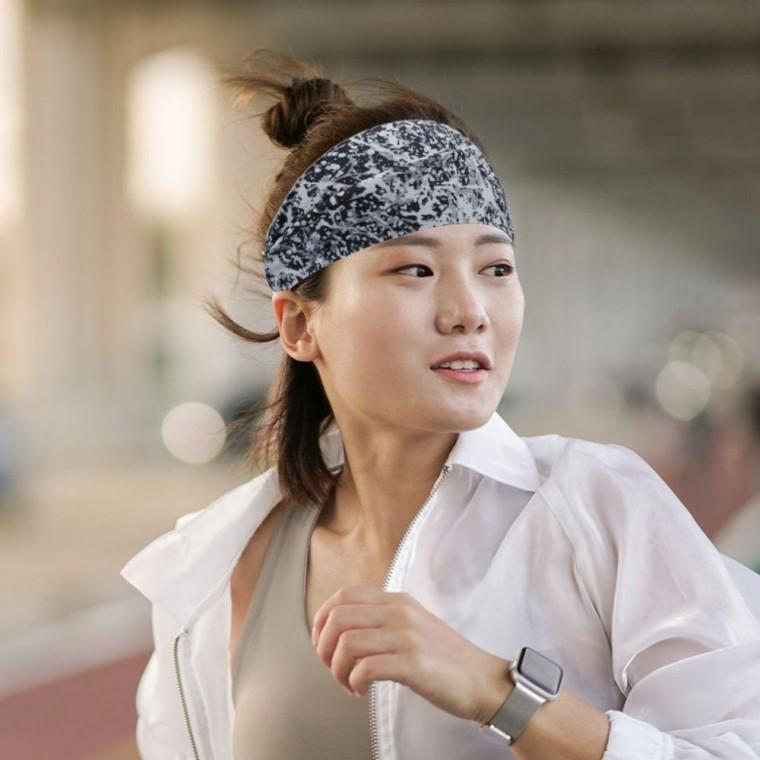 머리땀밴드 스포츠 물방울그레이 헤어밴드 땀흡수