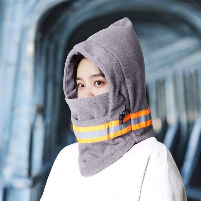 보온 반사띠 바라클라바 안전 스포츠 조깅 그레이