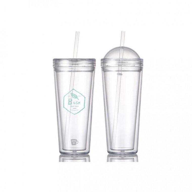 아이스 텀블러 빨대 인쇄 슬림 RD 500ml 판촉물
