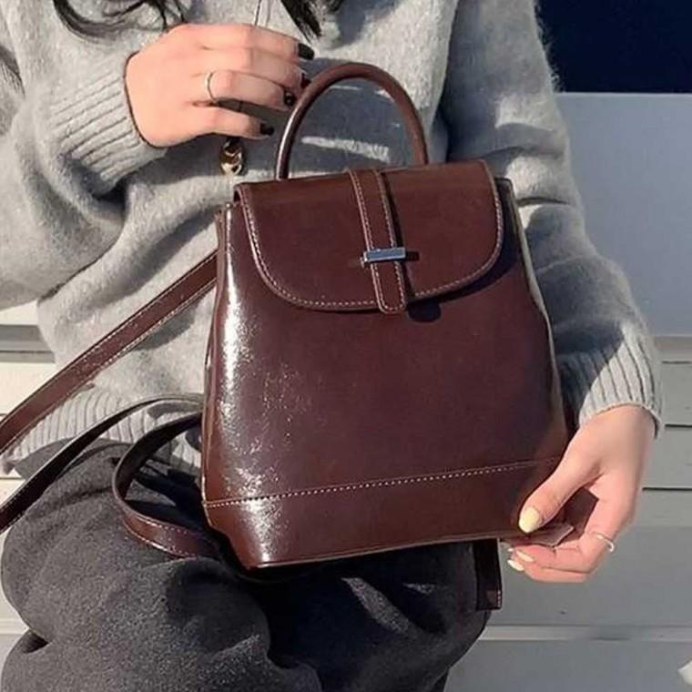캐주얼백팩 패션 캐주얼 데이트 백팩 여성 데일리 가방 회사원 레더