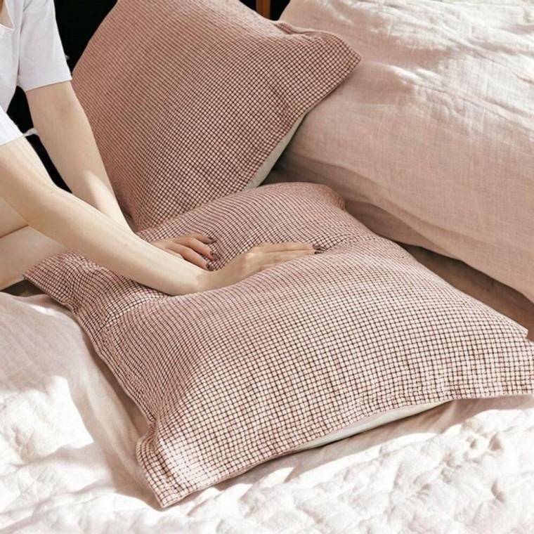 (핑크) 순면 밴딩 베개커버 a