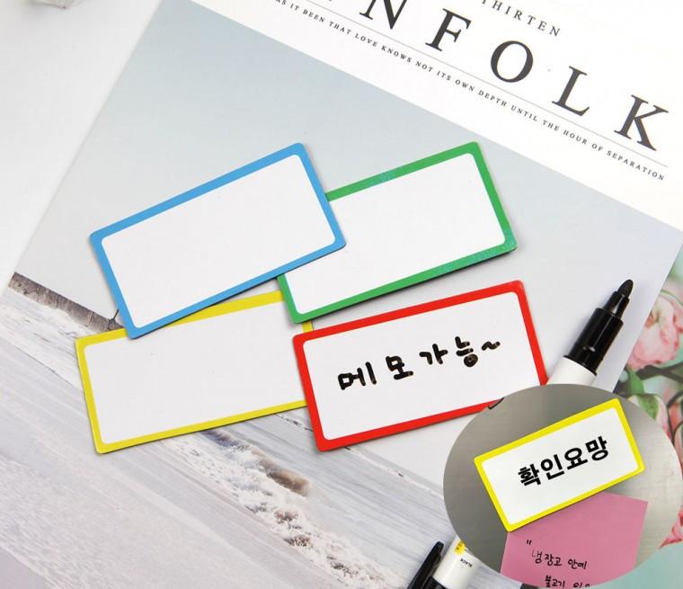sDD 사각 화이트보드 견출지 고무 자석 메모가능 중1P