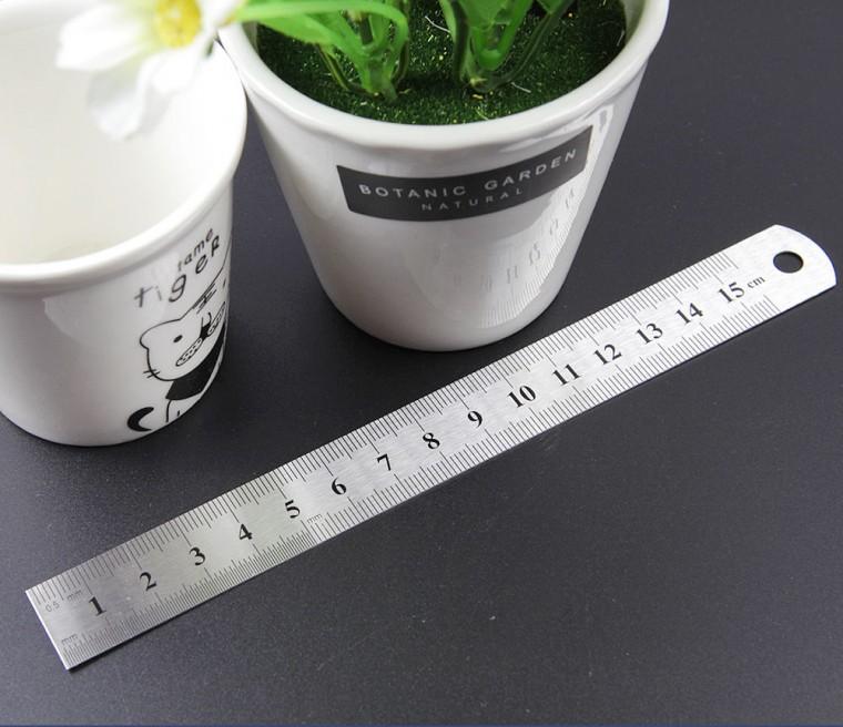 sDD 설계 제도용 양면 철자 스틸자 15cm 1P