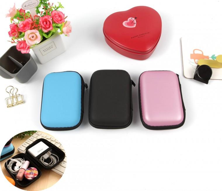 sDD 사각 이어폰 USB 소품 보관 파우치 중형 1P
