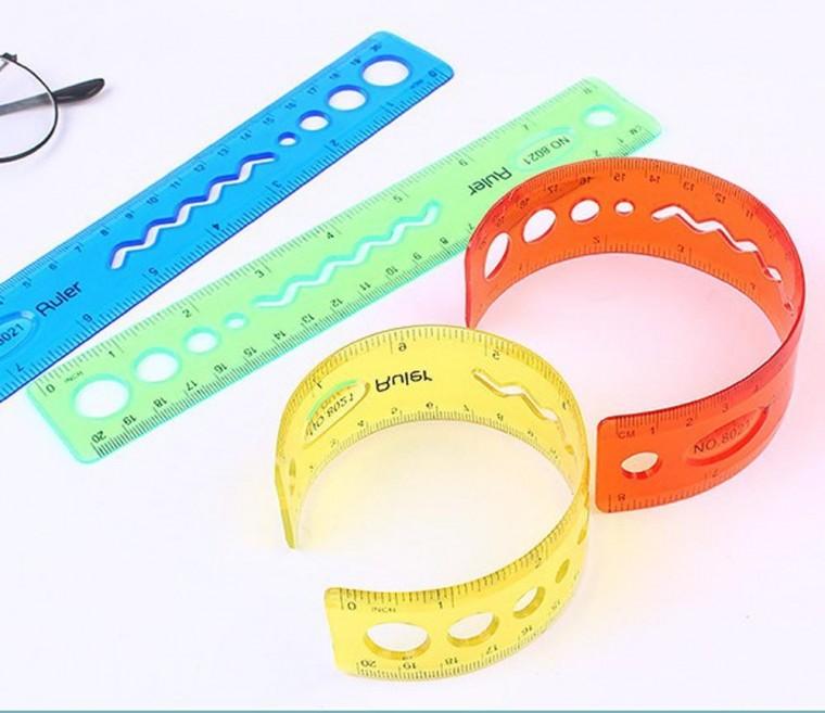 sDD 실리콘 구부러지고 휘어지는 20cm 자 1P