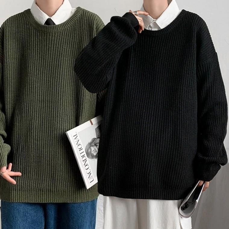 남성캐주얼니트 오버 캐주얼 데일리니트 기본니트 라운드니트 브이넥니트 남성