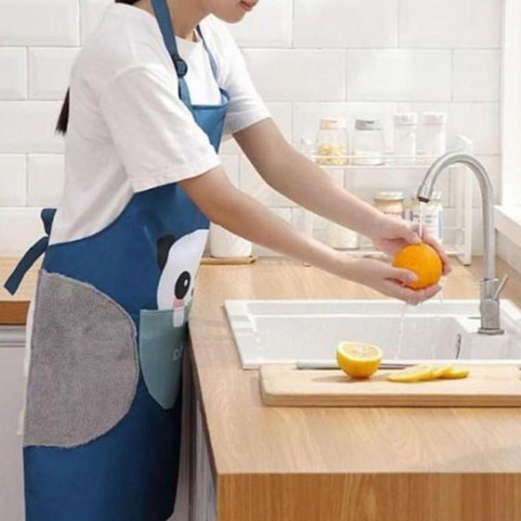 앞치마 주방앞치마 아기자기한 캐릭터형 행주 어린이집 주방 까페 캐주얼