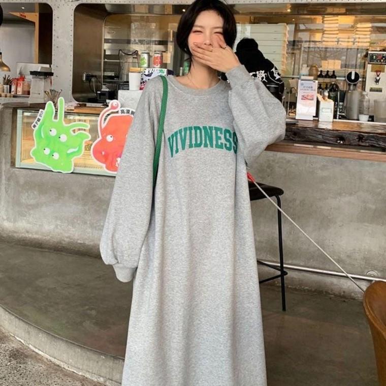레니아 캐주얼 기모 롱 원피스 기모롱 빅사이즈 롱원피스 데일리 캐쥬얼 편한 겨울옷