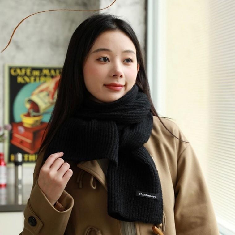 소프트 캐주얼 머플러 4컬러 넥워머 캐시미어 남녀공용 목도리 니트