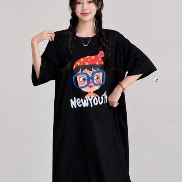 루즈핏 치마 편안함과 캐주얼한 을 동시에 담아낸 데일리 패션 아이템 캐릭터 원피스