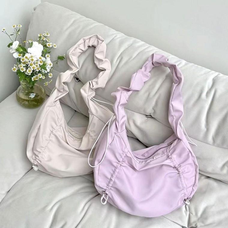 주름 가방 여성가방 캐주얼 크로스백 여성데일리백 숄더백 001