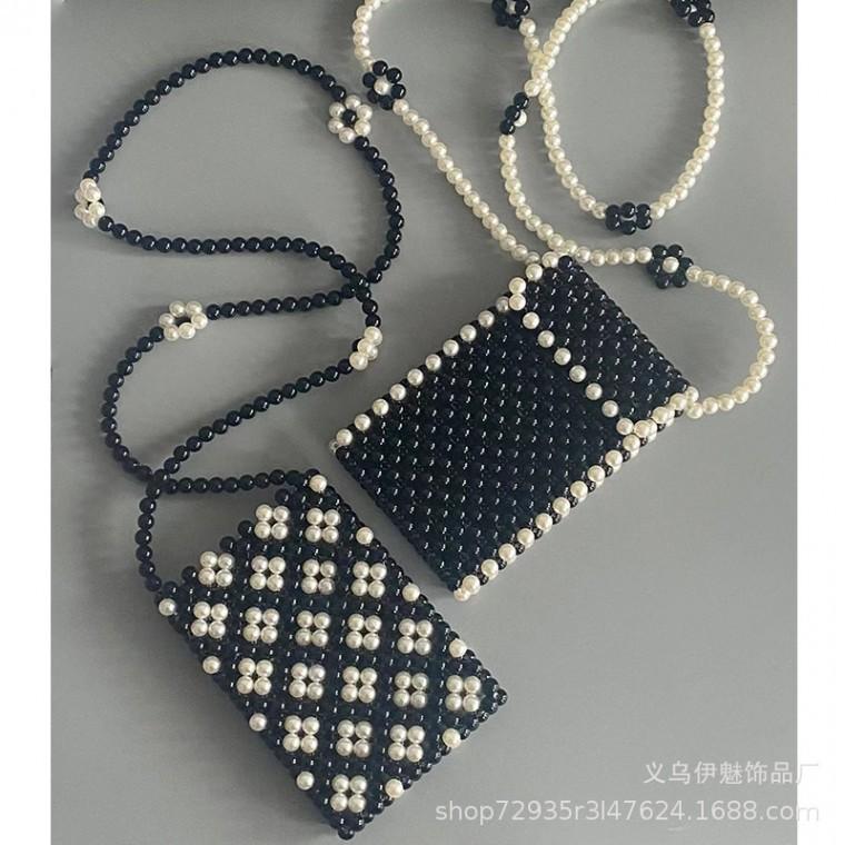 진주 핸드폰 심플가방 수납가방 가방 미니크로스 캐주얼백 여행가방 비즈
