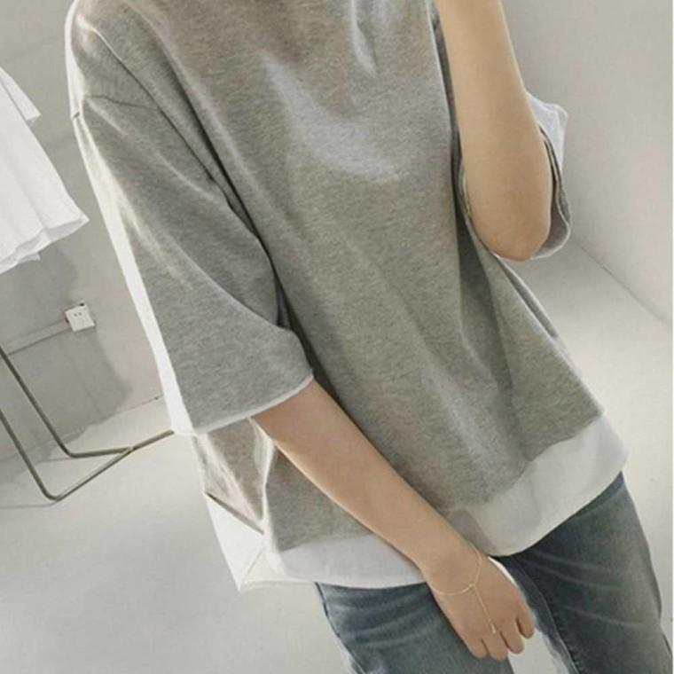 여자 주말 외출 나들이 편한 캐주얼 반팔 티셔츠 코디