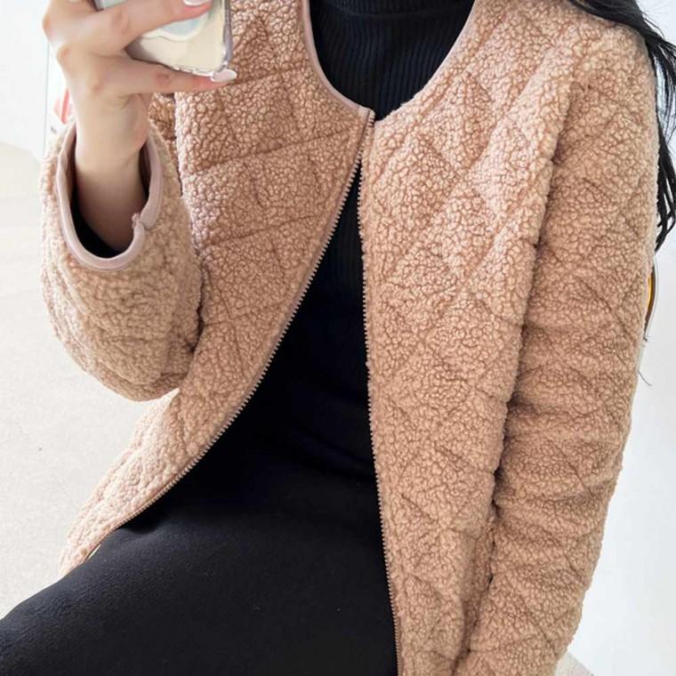 여자양털패딩자켓 뽀글이자켓 여자패딩 주머니 캐주얼자켓 뽀글이잠바 뽀글이점퍼