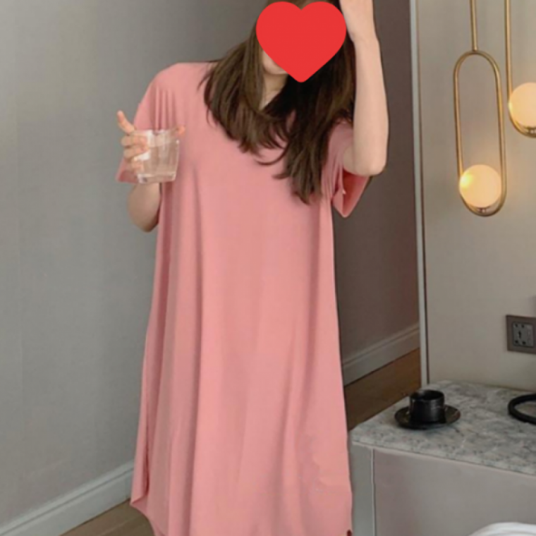 여성 쿨핏 베이직 반팔 원피스 시원한 여름 데일리룩 심플 캐주얼 원피스